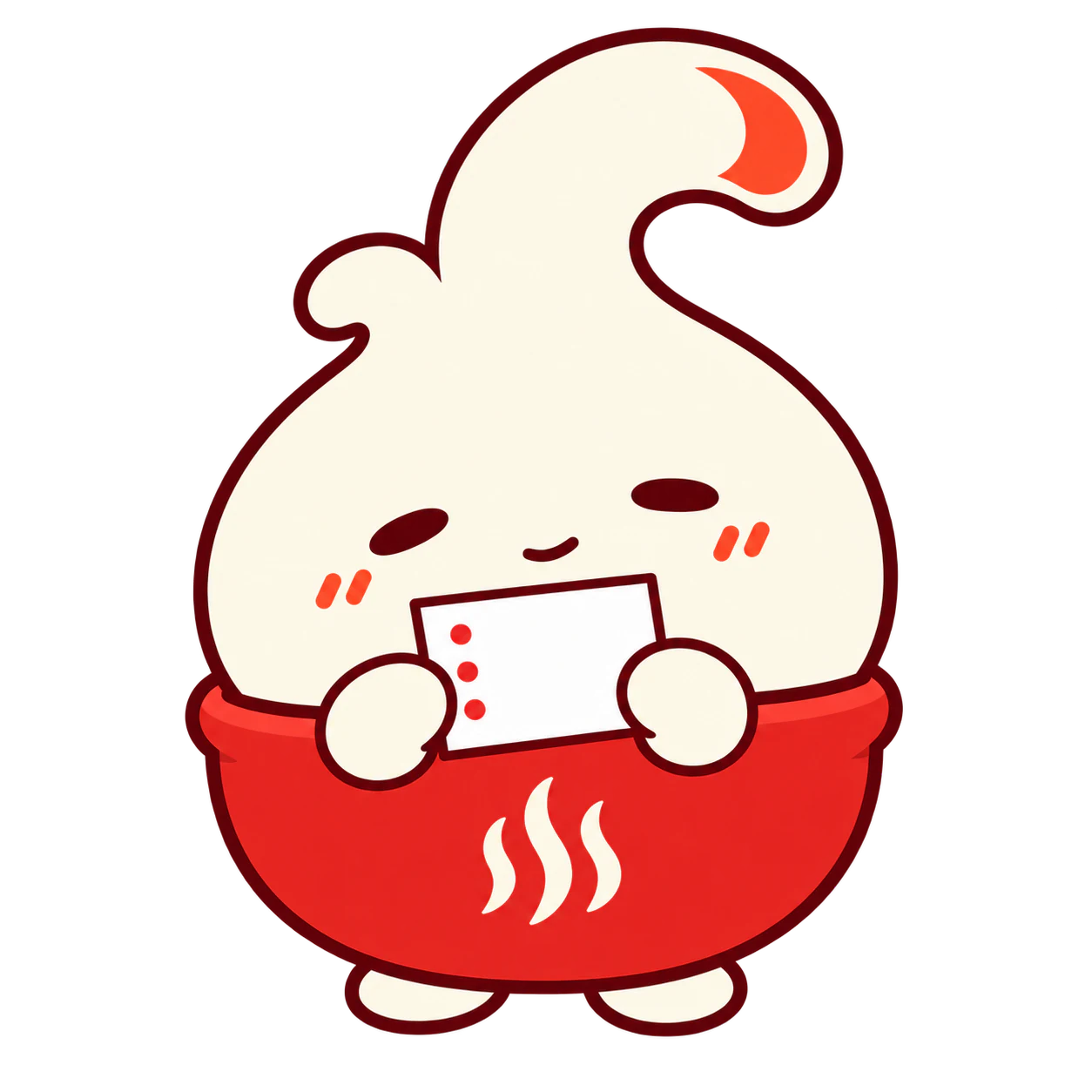 お気に入りの具材メモを持つMAFU